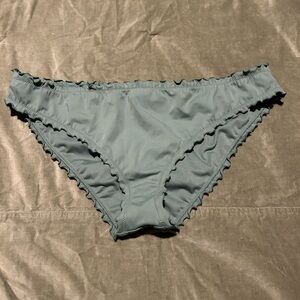 #89 Shade & Shore Ruffled Bikini Bottom in Green